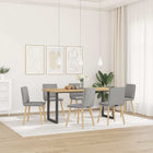 Eetkamerstoelen 6 stuks wolk grijs