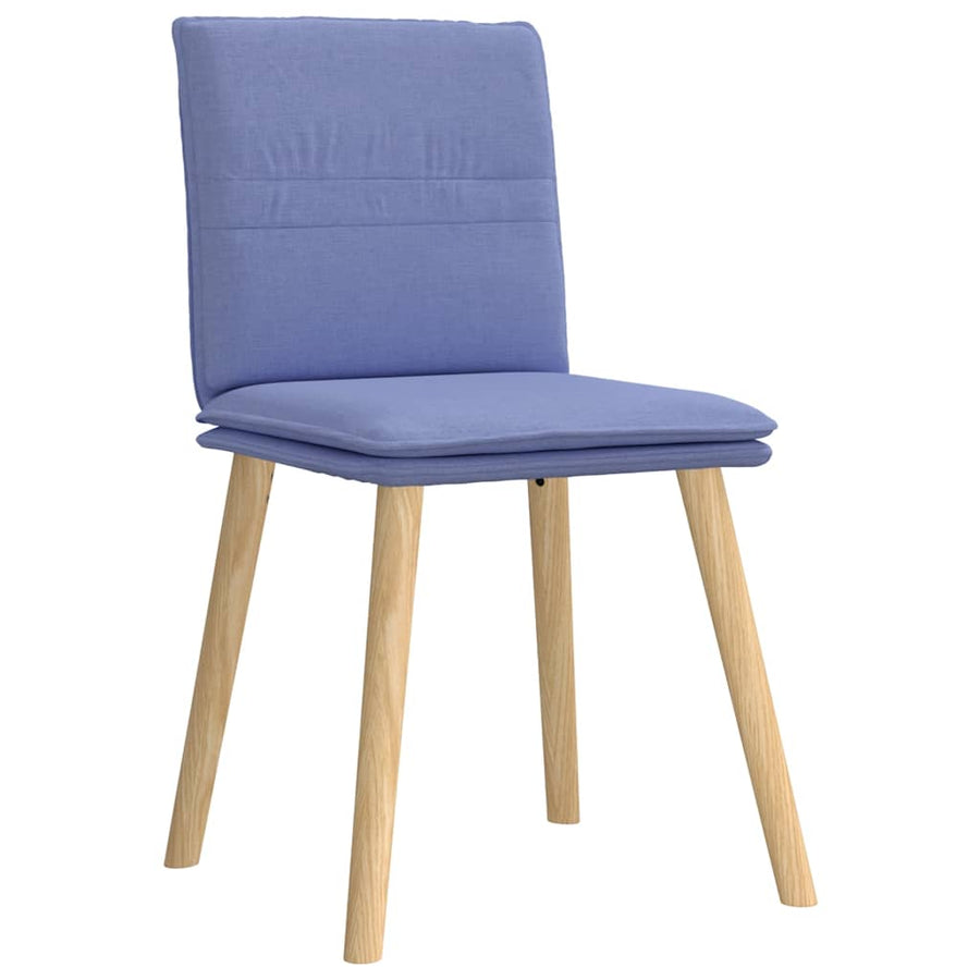Eetkamerstoelen 6 st stof jeansblauw