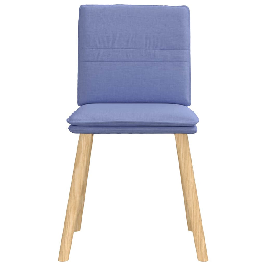 Eetkamerstoelen 6 st stof jeansblauw