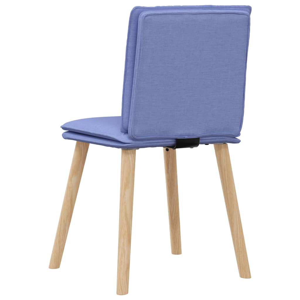 Eetkamerstoelen 6 st stof jeansblauw