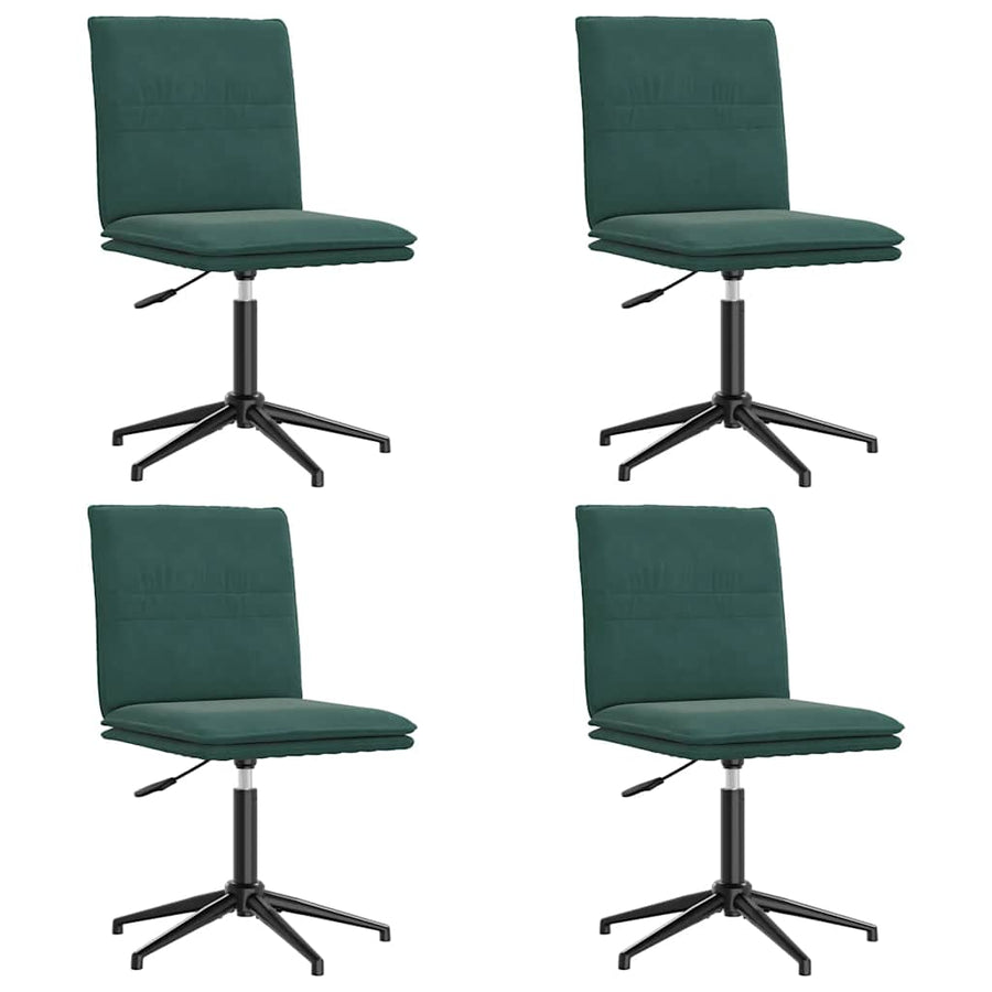 Eetkamerstoelen 4 st fluweel donkergroen