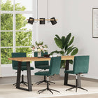 Eetkamerstoelen 4 st fluweel donkergroen 44x50x(74-84) cm