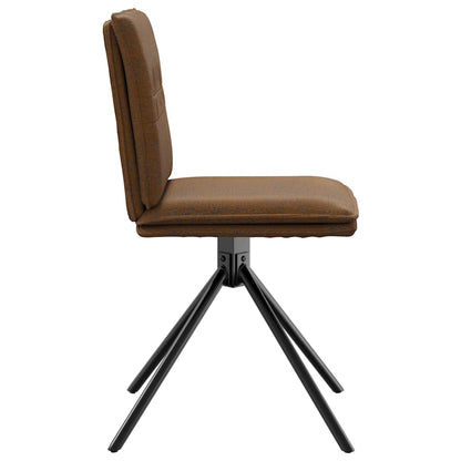 Eetkamerstoelen 6 st kunstsuède bruin