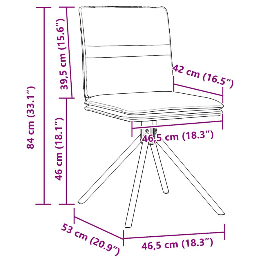 Eetkamerstoelen 6 st kunstsuède bruin