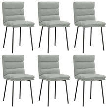 Eetkamerstoelen 6 st fluweel lichtgrijs