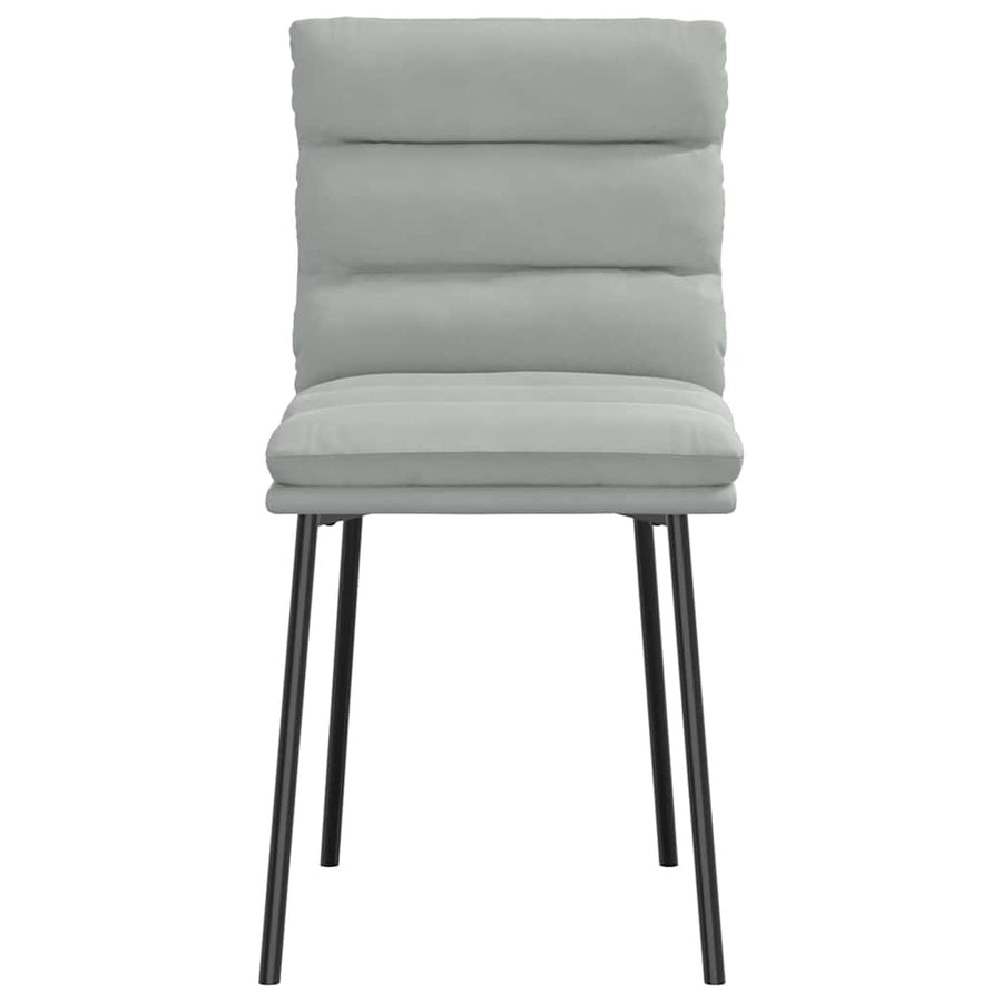 Eetkamerstoelen 6 st fluweel lichtgrijs