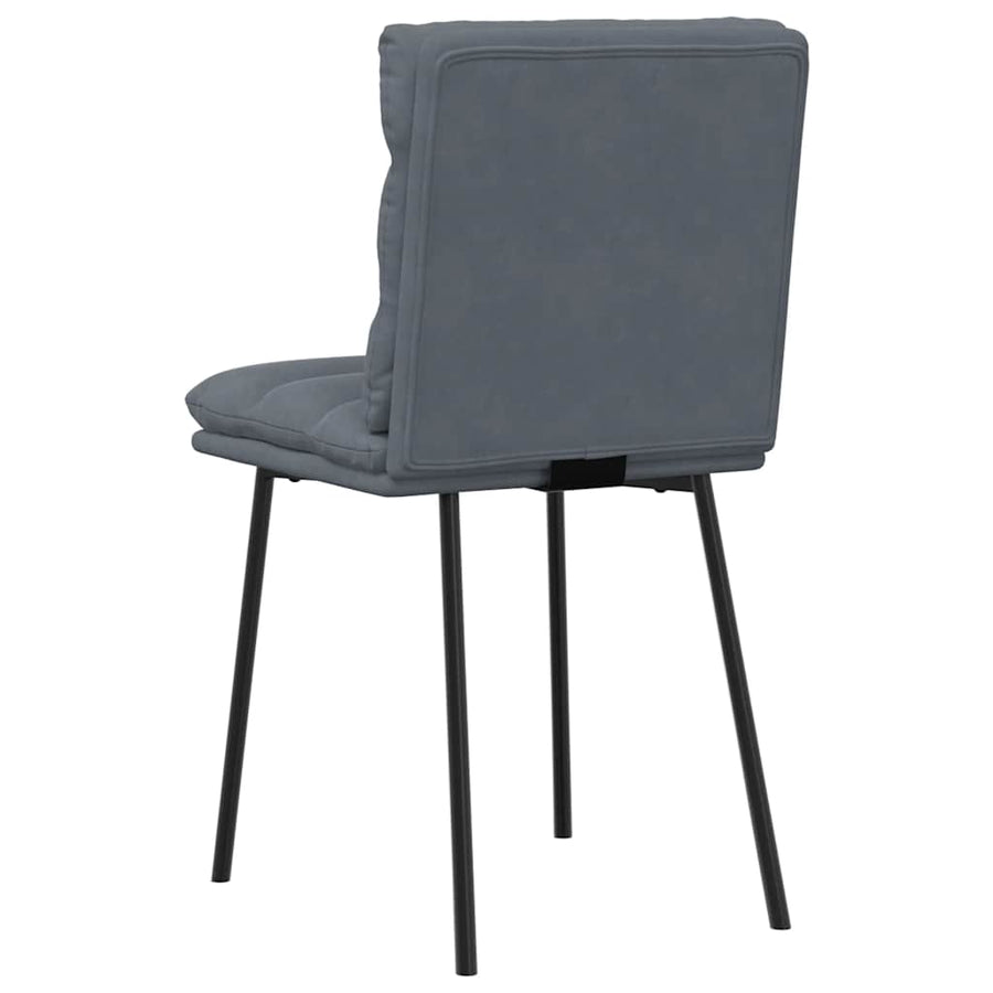 Eetkamerstoelen 6 st fluweel donkergrijs