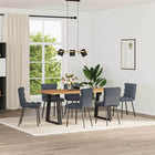 Eetkamerstoelen 6 st fluweel donkergrijs 45x54x83 cm