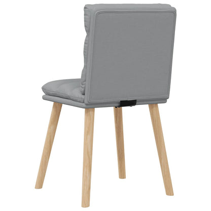 Eetkamerstoelen 6 st stof lichtgrijs