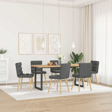 Eetkamerstoelen 6 st stof donkergrijs