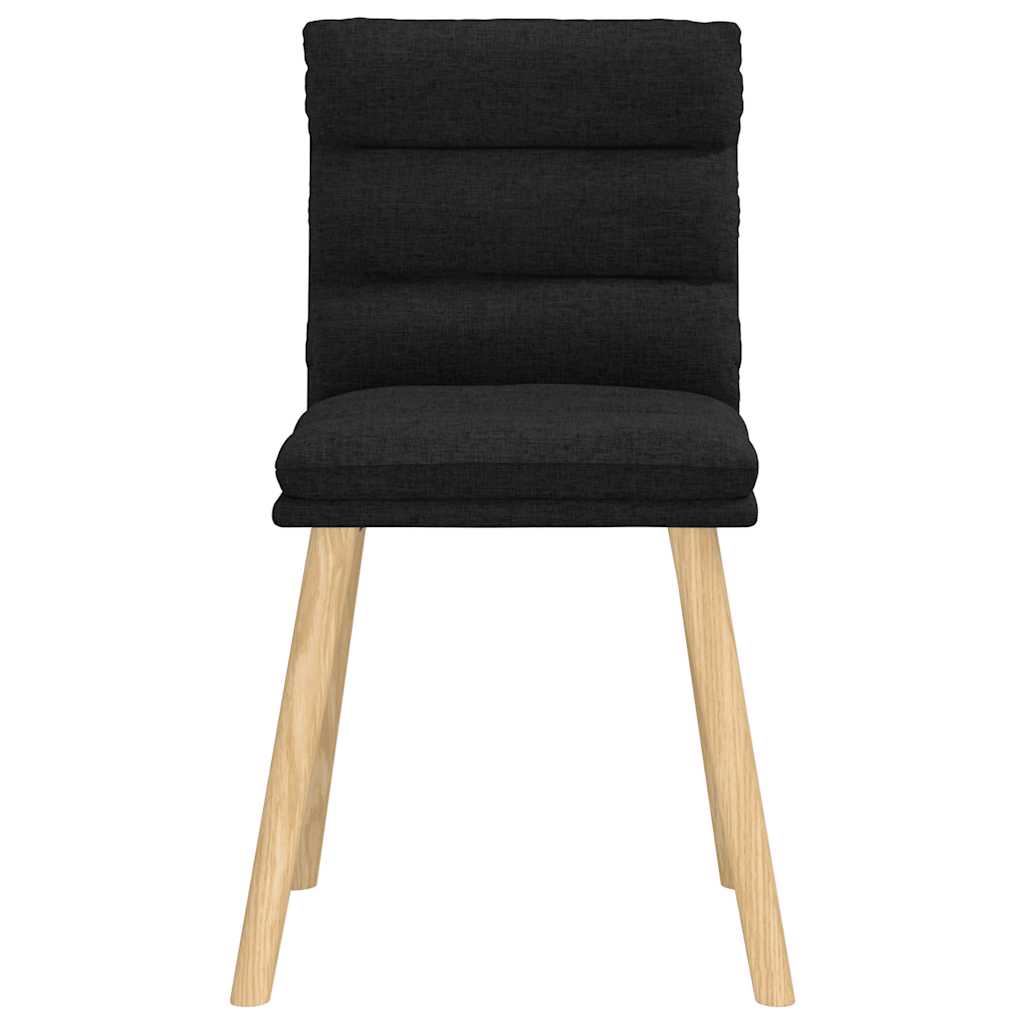 Eetkamerstoelen 6 st stof zwart