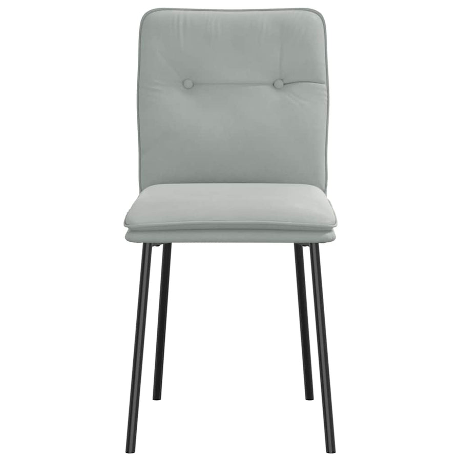 Eetkamerstoelen 6 st fluweel lichtgrijs