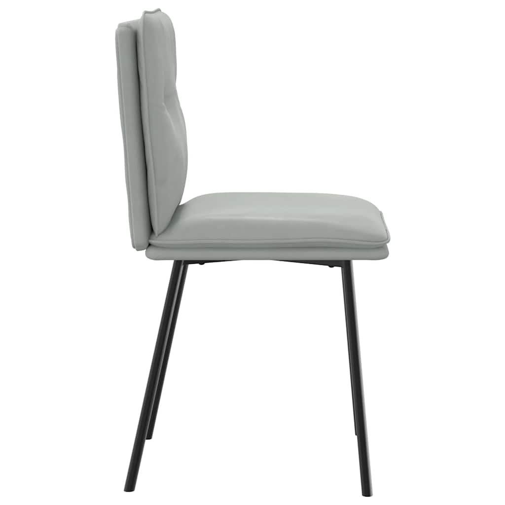 Eetkamerstoelen 6 st fluweel lichtgrijs