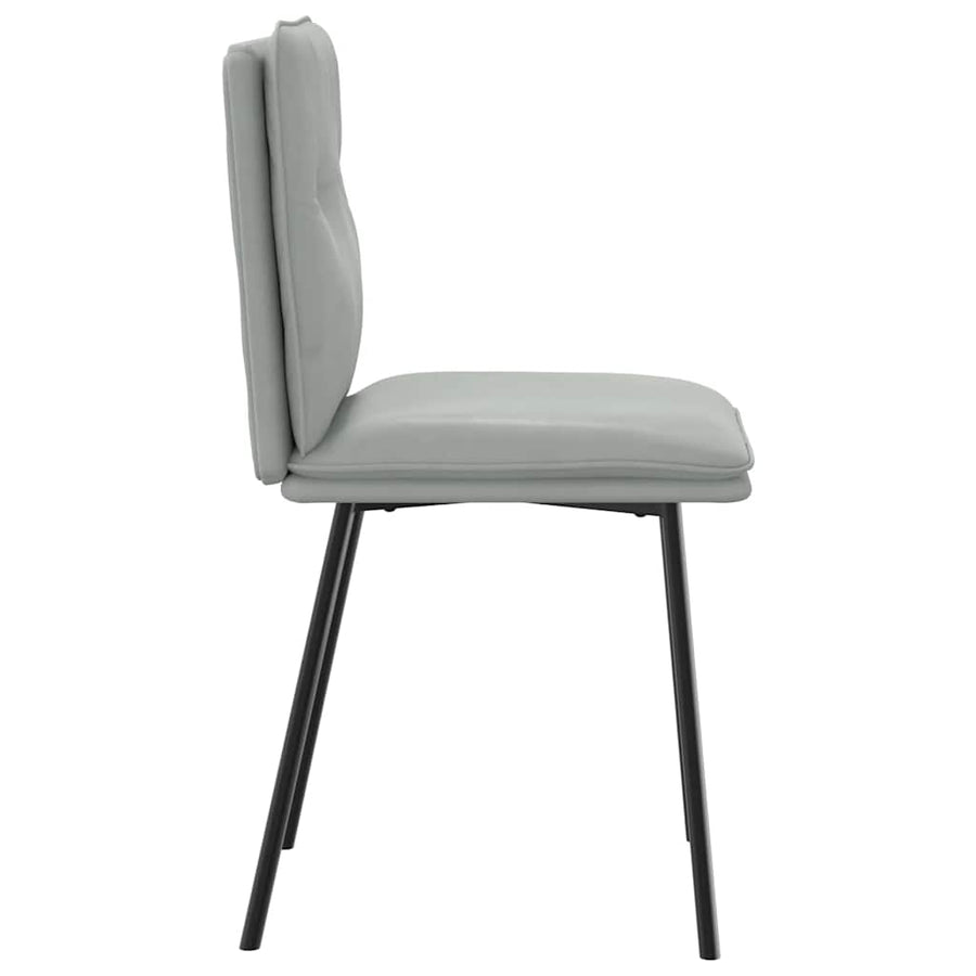 Eetkamerstoelen 6 st fluweel lichtgrijs