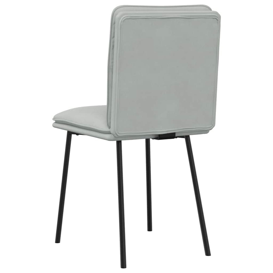 Eetkamerstoelen 6 st fluweel lichtgrijs