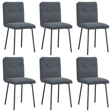 Eetkamerstoelen 6 st fluweel donkergrijs