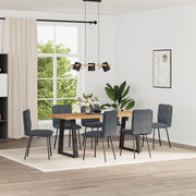 Eetkamerstoelen 6 st fluweel donkergrijs 45x54x83 cm