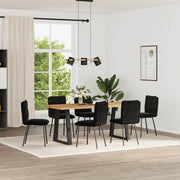 Eetkamerstoelen 6 st fluweel zwart 45x54x83 cm