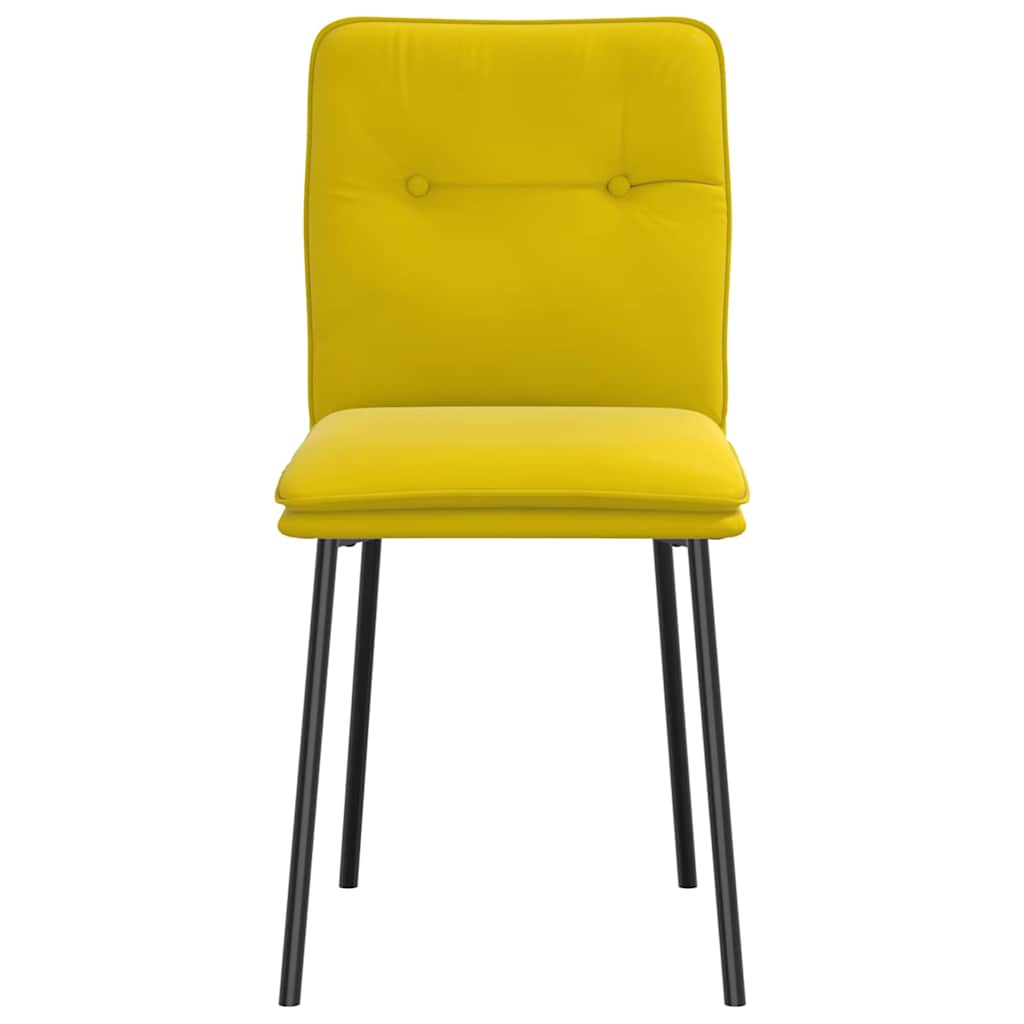 Eetkamerstoelen Fluweel 6 Geel