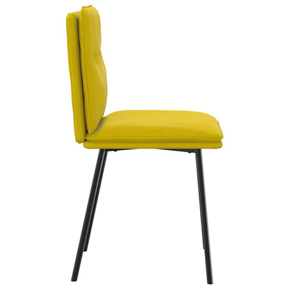 Eetkamerstoelen Fluweel 6 Geel