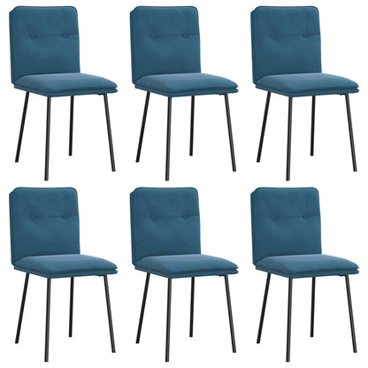 Eetkamerstoelen Fluweel 6 Blauw
