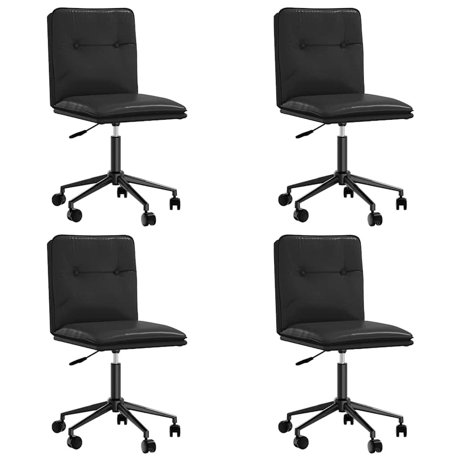 Eetkamerstoelen Kunstleer 4 Zwart
