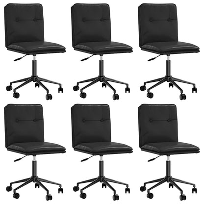 Eetkamerstoelen Kunstleer 6 Zwart