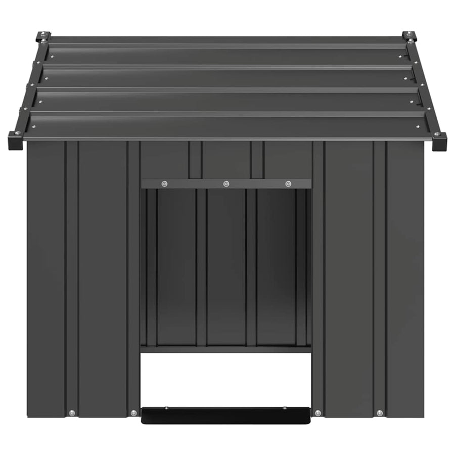 Hondenhok met dak 85x107x81 cm gegalvaniseerd staal