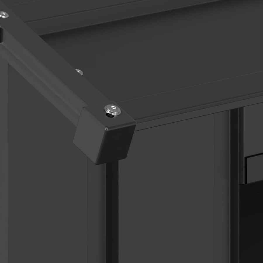 Hondenhok met dak 85x107x81 cm gegalvaniseerd staal