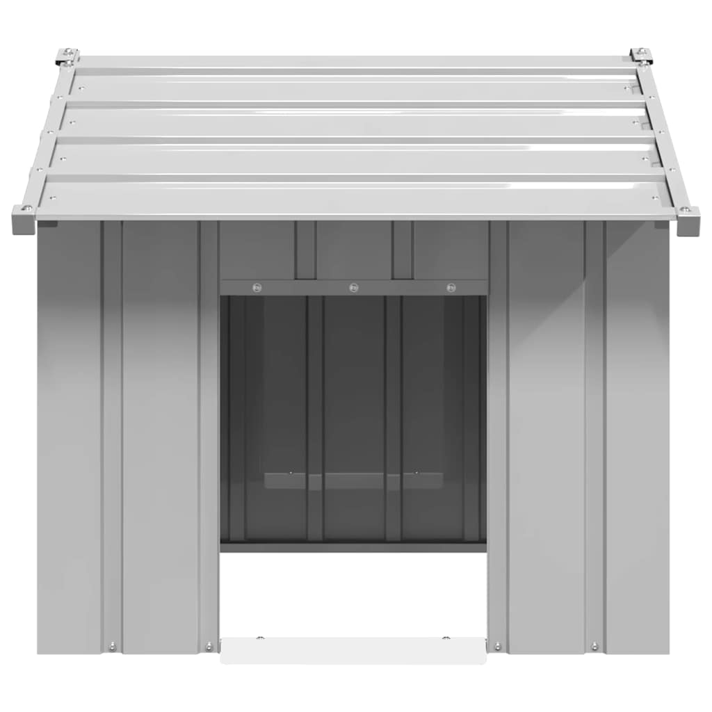 Hondenhok met dak 85x107x81 cm gegalvaniseerd staal