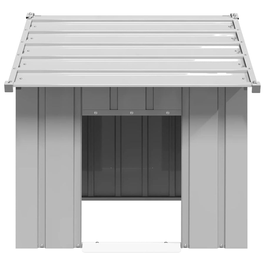 Hondenhok met dak 83x130x85 cm gegalvaniseerd staal