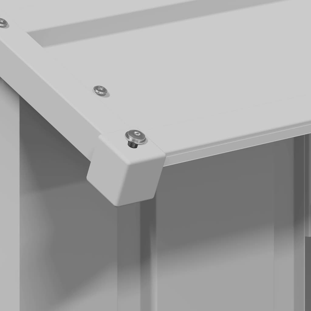 Hondenhok met dak 83x130x85 cm gegalvaniseerd staal