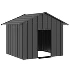 Hondenhok 131x101x102 cm gegalvaniseerd staal antraciet