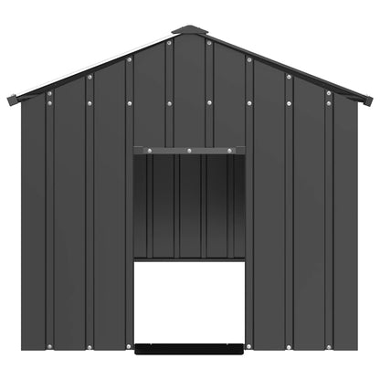 Hondenhok met dak 114x202x101 cm gegalvaniseerd staal