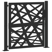 Poort met lichtontwerp 105x105 cm staal zwart