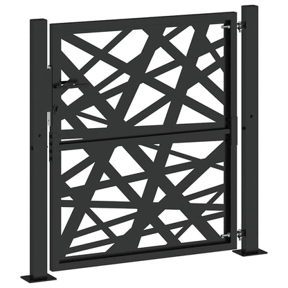 Poort met lichtontwerp 105x105 cm staal zwart
