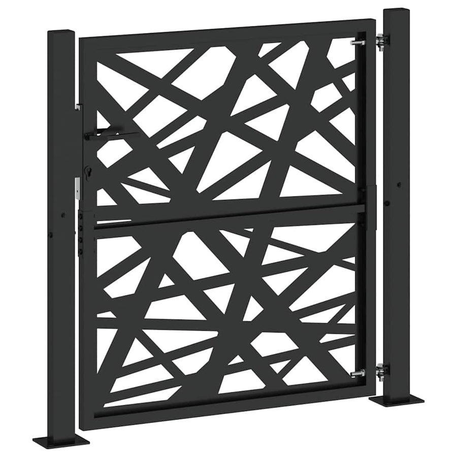 Poort met lichtontwerp 105x105 cm staal zwart