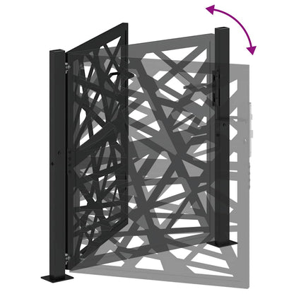 Poort met lichtontwerp 105x105 cm staal zwart