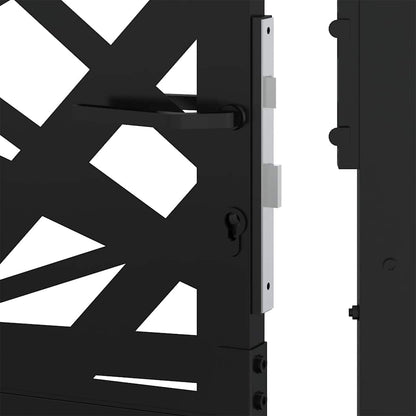 Poort met lichtontwerp 105x105 cm staal zwart