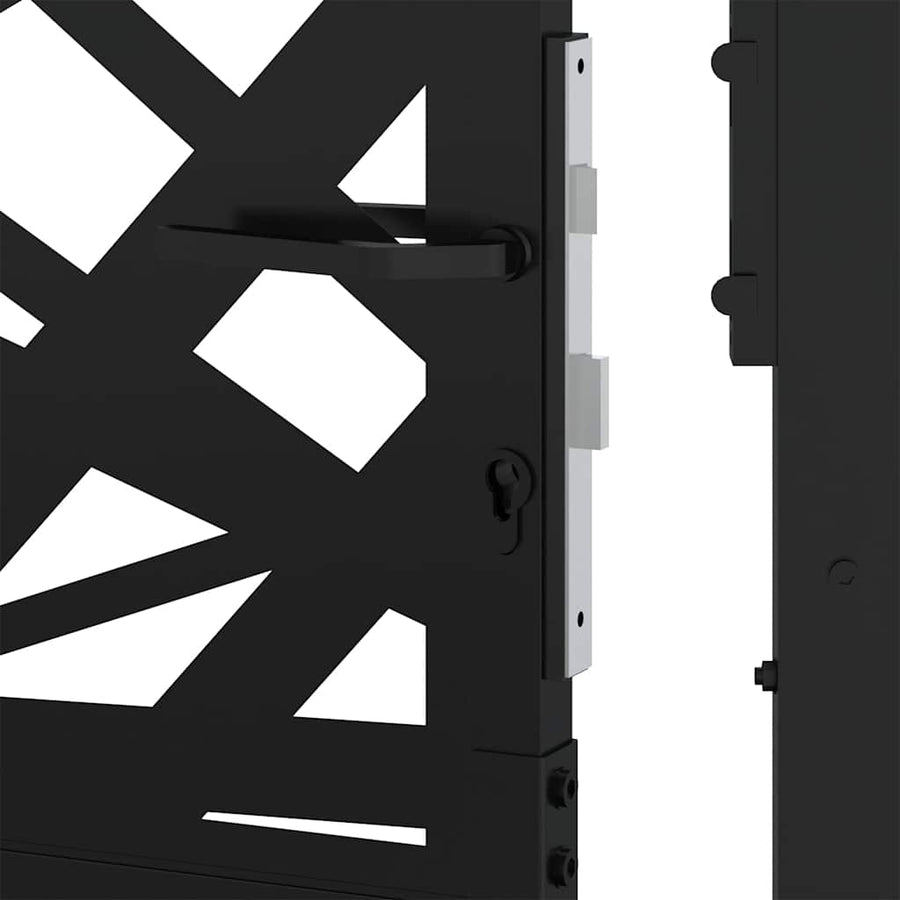 Poort met lichtontwerp 105x105 cm staal zwart