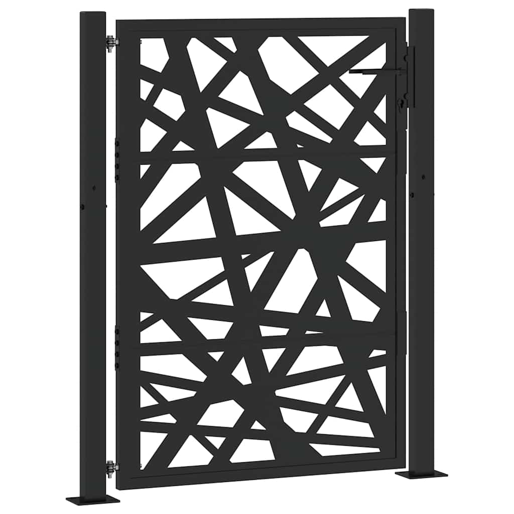 Poort met lichtontwerp 105x130 cm staal zwart