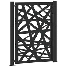 Poort met lichtontwerp 105x130 cm staal zwart