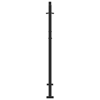 Poort met lichtontwerp 105x130 cm staal zwart