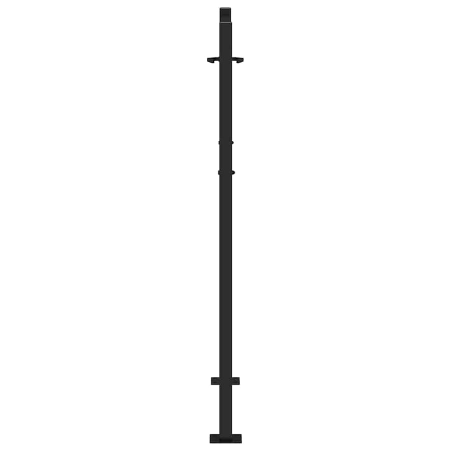 Poort met lichtontwerp 105x130 cm staal zwart