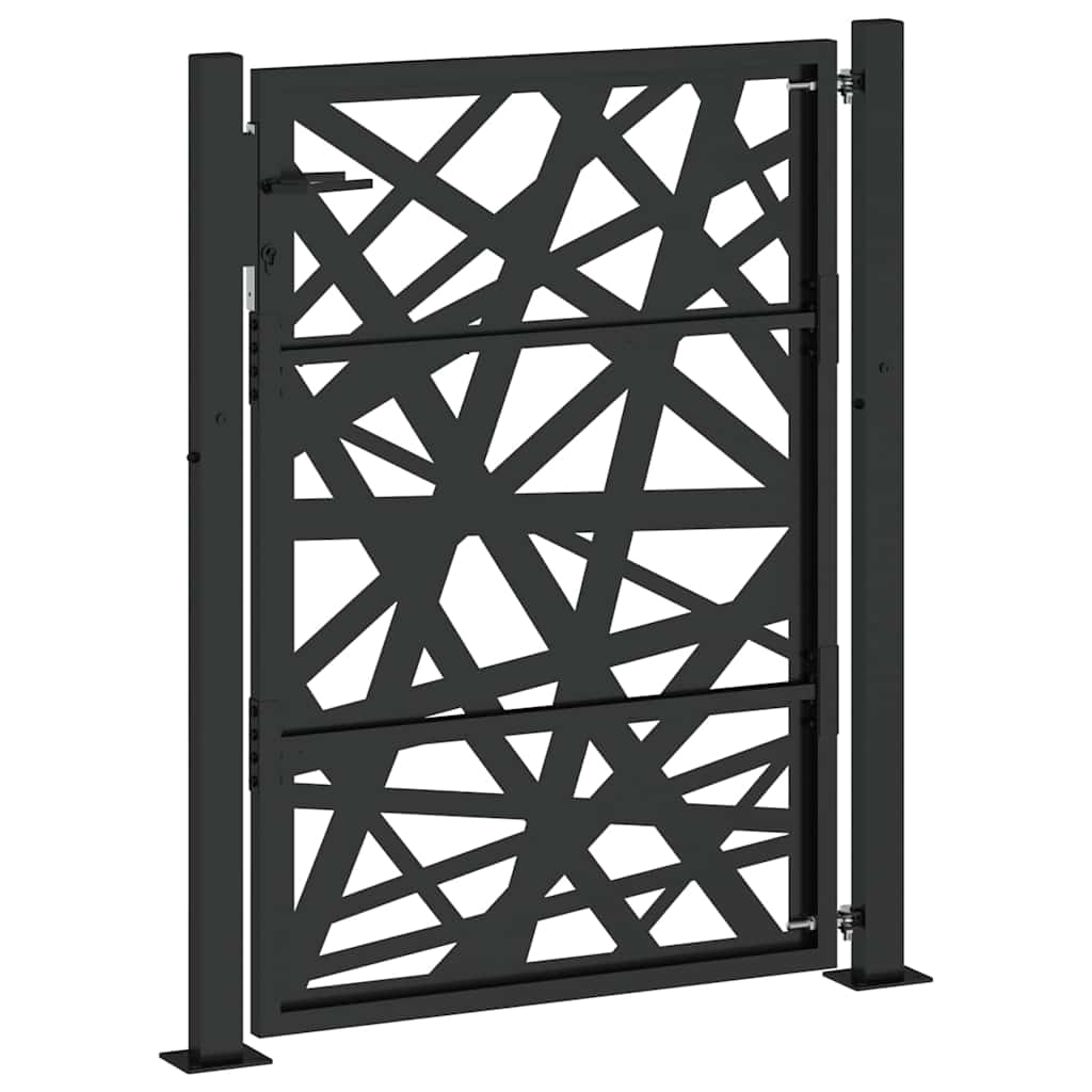 Poort met lichtontwerp 105x130 cm staal zwart