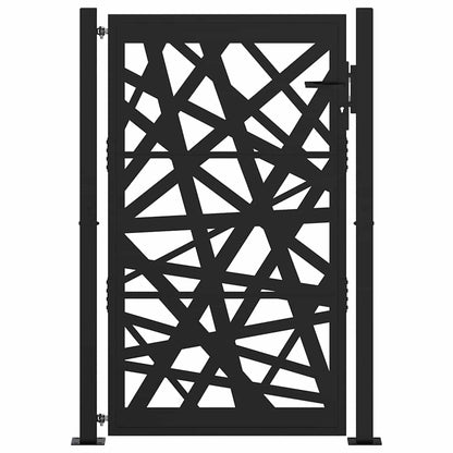 Poort met lichtontwerp 105x155 cm staal zwart