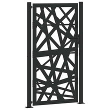 Poort met lichtontwerp 105x180 cm staal zwart