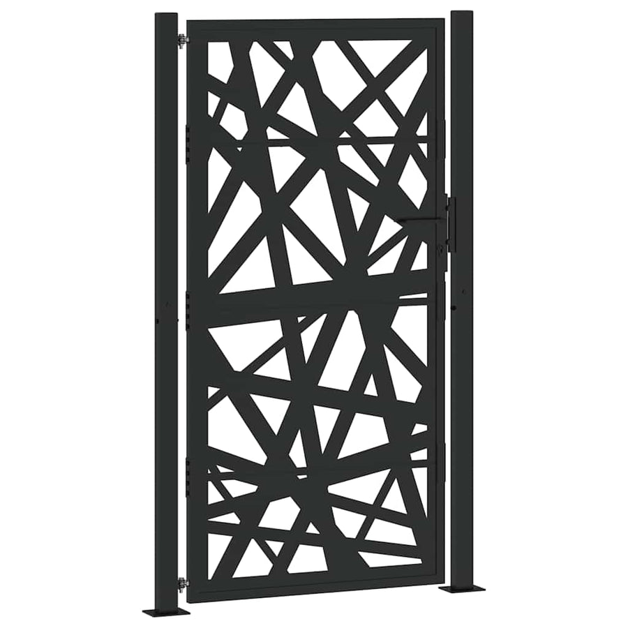 Poort met lichtontwerp 105x180 cm staal zwart