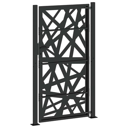 Poort met lichtontwerp 105x180 cm staal zwart
