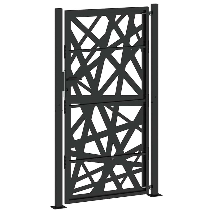 Poort met lichtontwerp 105x180 cm staal zwart